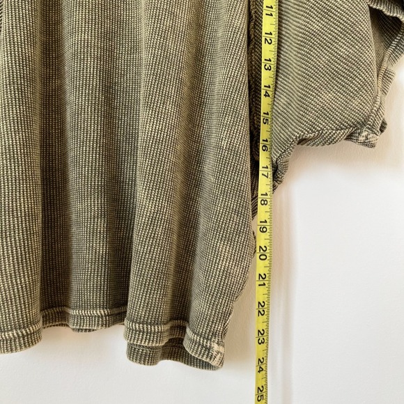 Anthropologie Pilcro Dolman Short Sleeve Waffle Knit Top Womens XS Green - Picture 9 of 12